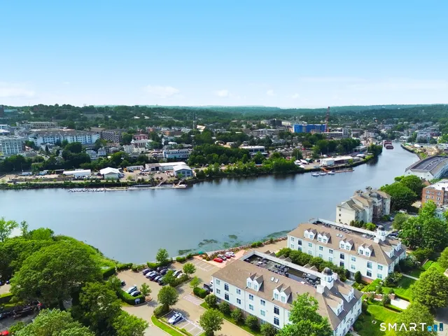 an aerial view of river residential house with outdoor space