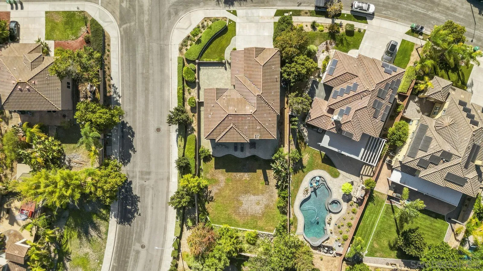 5545 Nanday Court Oceanside, CA 92057 - Photo 12 of 38 an aerial view of a house with a swimming pool