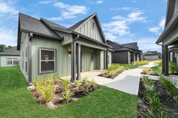 a backyard of a house