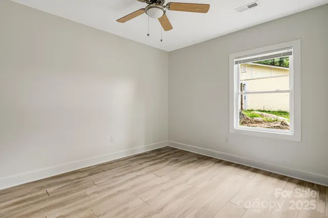 an empty room with a window