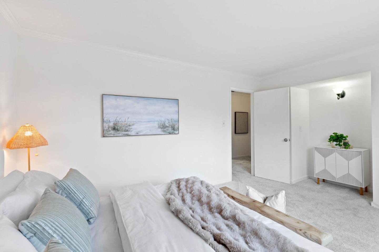 5536 Spinnaker Drive, Unit 3 San Jose, CA 95123 - Photo 23 of 30 a bedroom with a bed and a couch