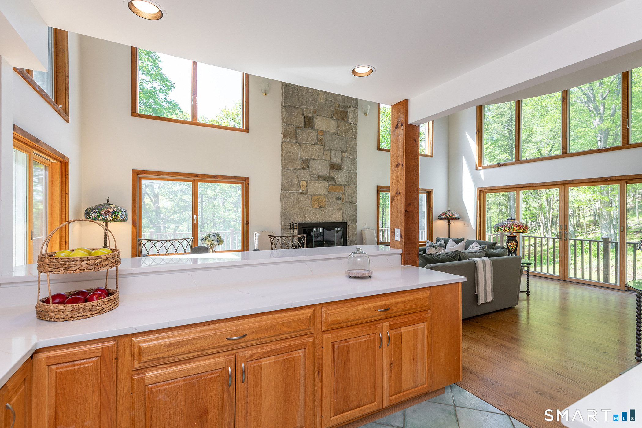 3 Old Forest Road Sherman, CT 06784 - Photo 18 of 38 a spacious bathroom with a sink a large window and a bathtub
