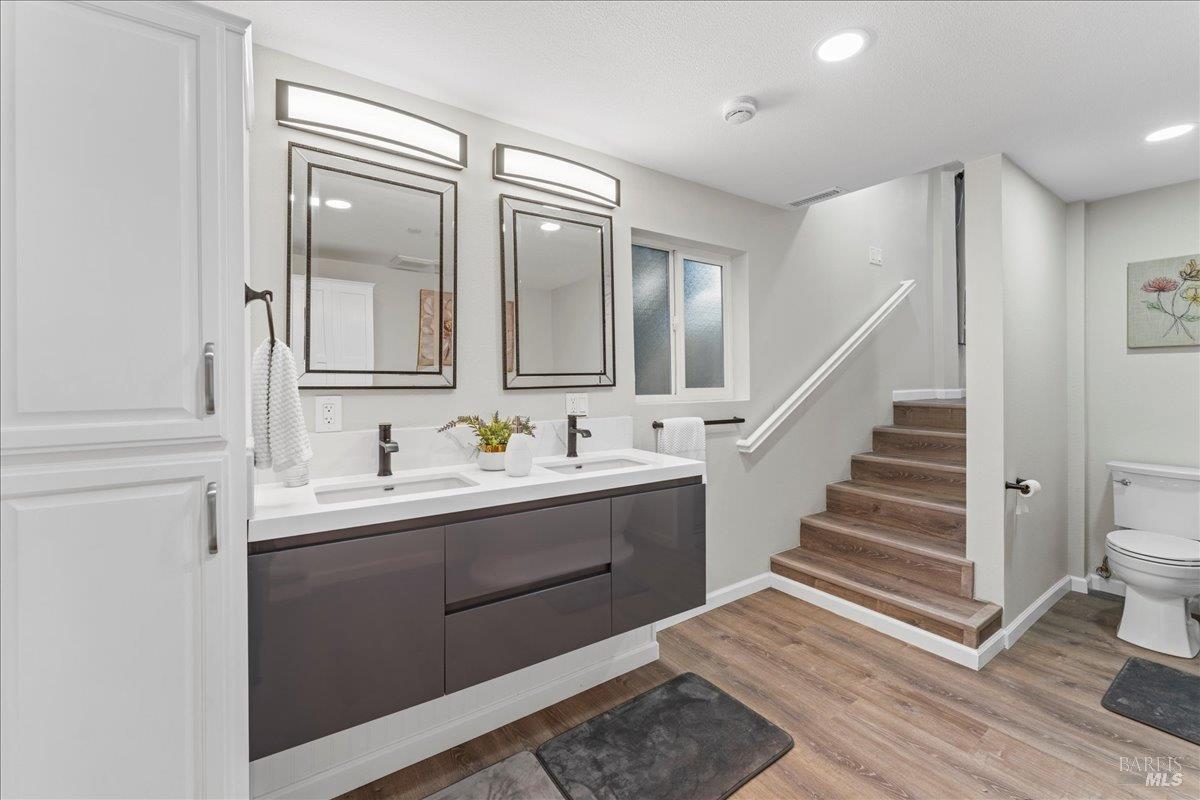 30 Fair Drive San Rafael, CA 94901 - Photo 17 of 33 a bathroom with a sink and mirror