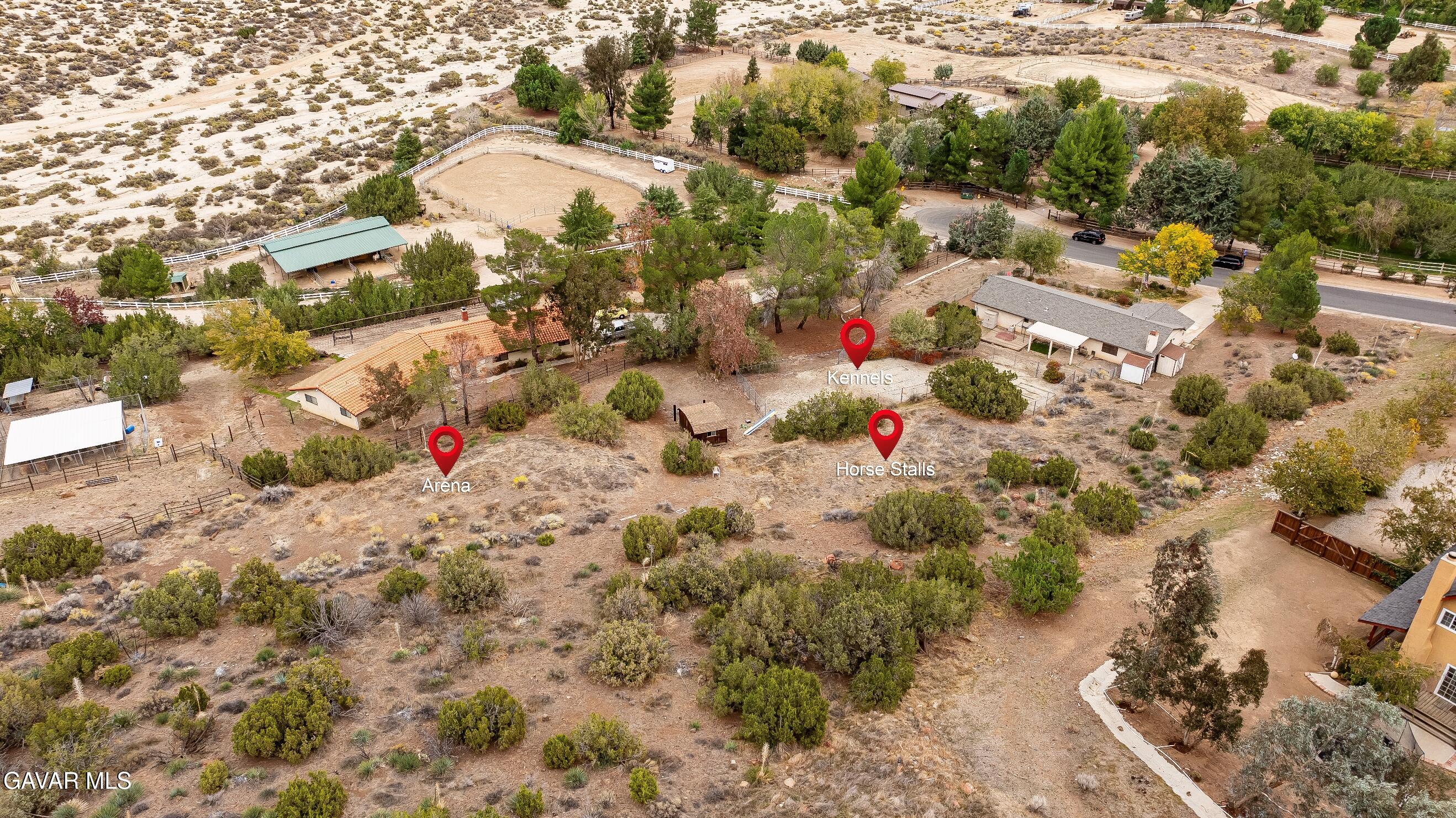 31741 Lake Meadow Road Acton, CA 93510 - Photo 44 of 59 an aerial view of residential houses with outdoor space