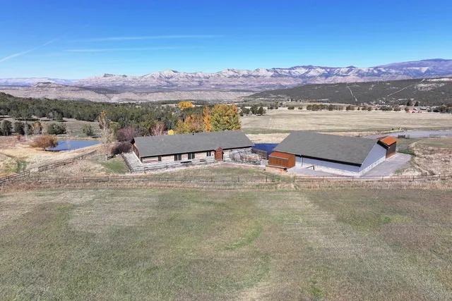a view of a mountain with an outdoor space