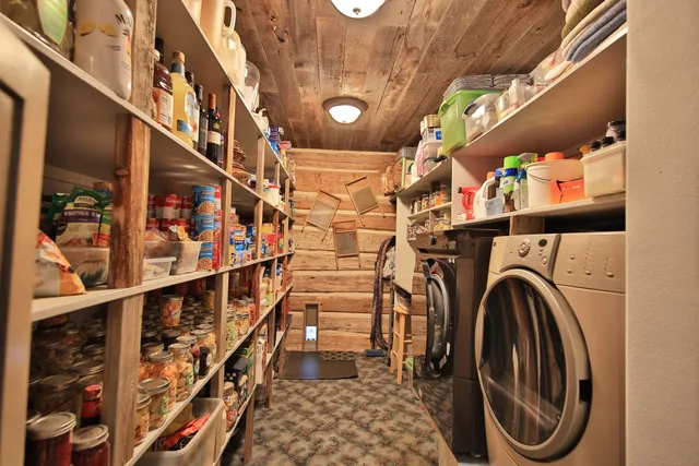 a view of storage and utility room