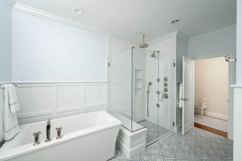 155 Black Rock Drive, Unit 155 Hingham, MA 02043 - Photo 22 of 42 a bathroom with a tub a toilet and a shower