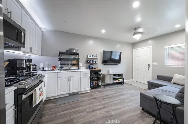 a storage room with washer and dryer