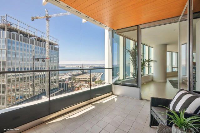 a view of balcony with couch