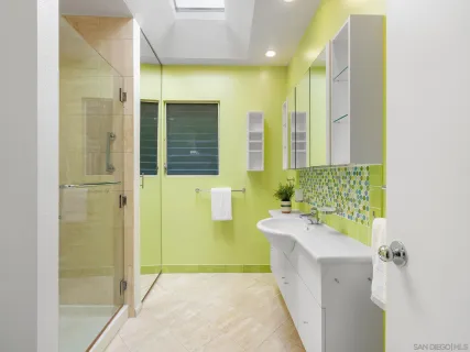 a bathroom with a sink and a bathtub