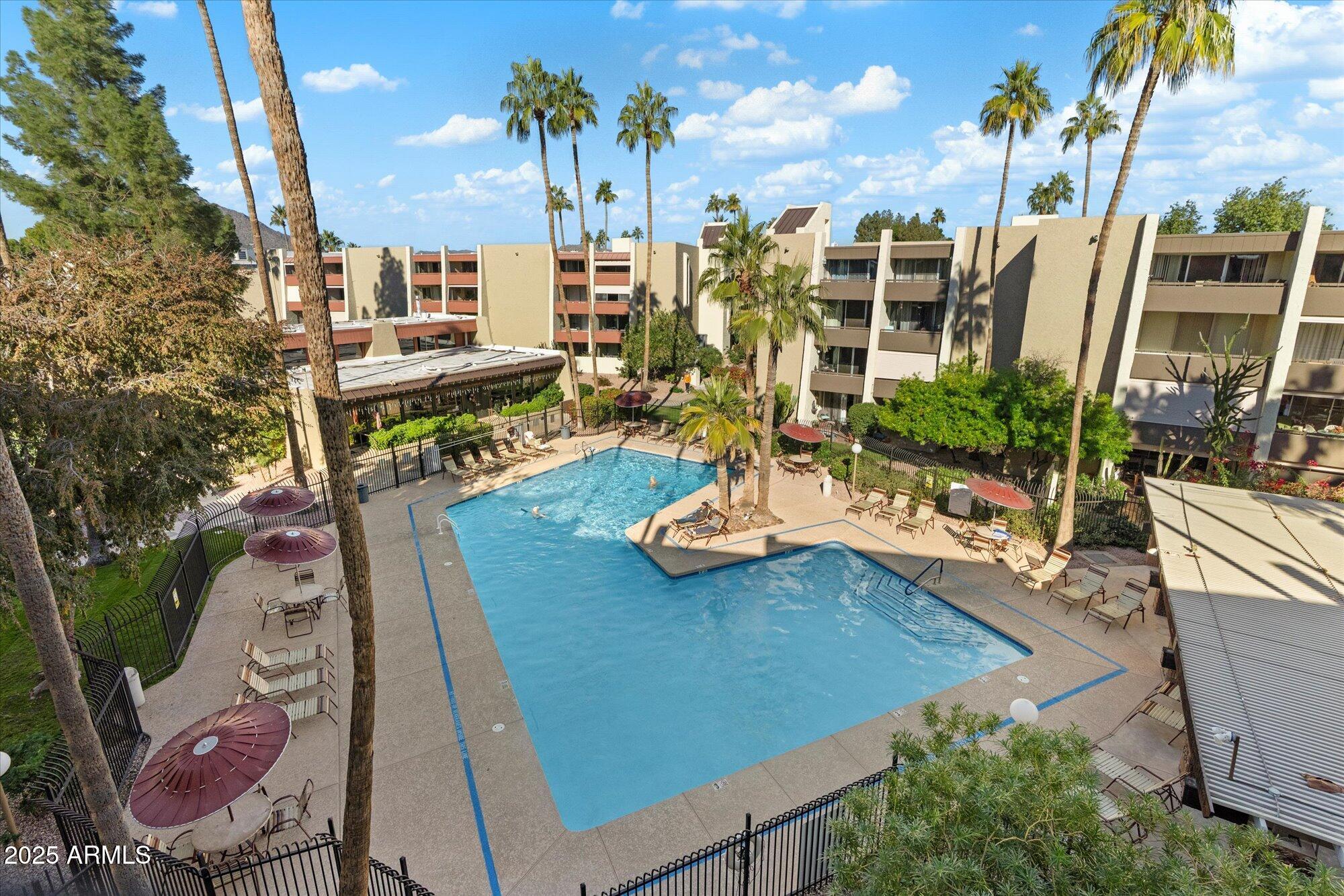 7625 East Camelback Road, Unit B435 Scottsdale, AZ 85251 - Photo 15 of 20 Pool View from Balcony