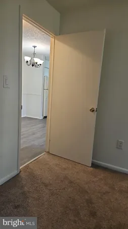 an empty room with closet
