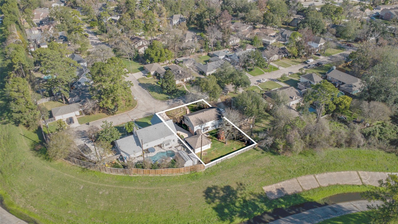 723 Shadow Brook Drive Spring, TX 77380 - Photo 42 of 44 an aerial view of a house with outdoor space