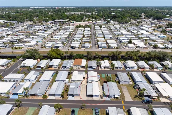 an aerial view of a city