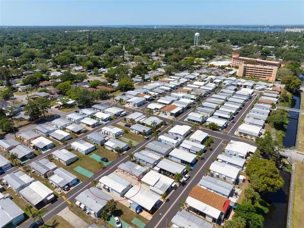 an aerial view of a city