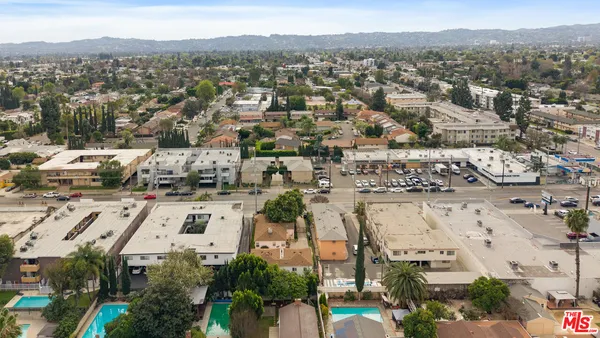 an aerial view of multiple house