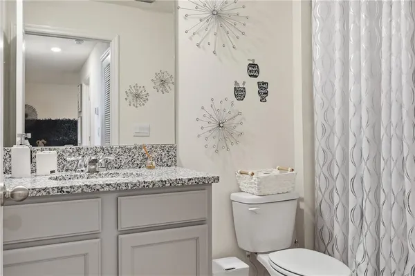 view of a bathroom from a hallway