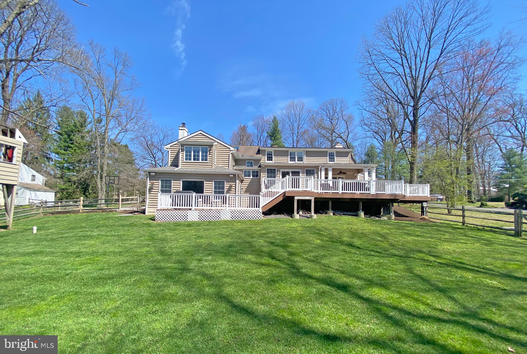 478 Nob Hill Road Devon, PA 19333 - Photo 45 of 55 Rear yard with expansive deck/hot tub