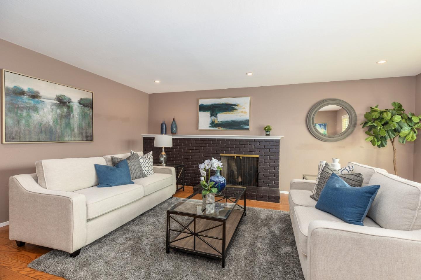2479 Longview Drive San Leandro, CA 94577 - Photo 8 of 57 a living room with furniture and a fireplace