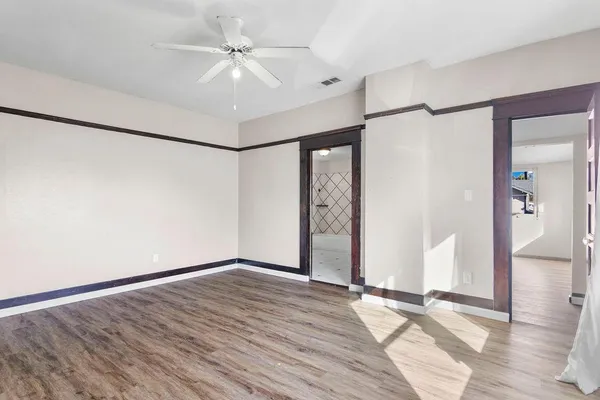 wooden floor and window in a room
