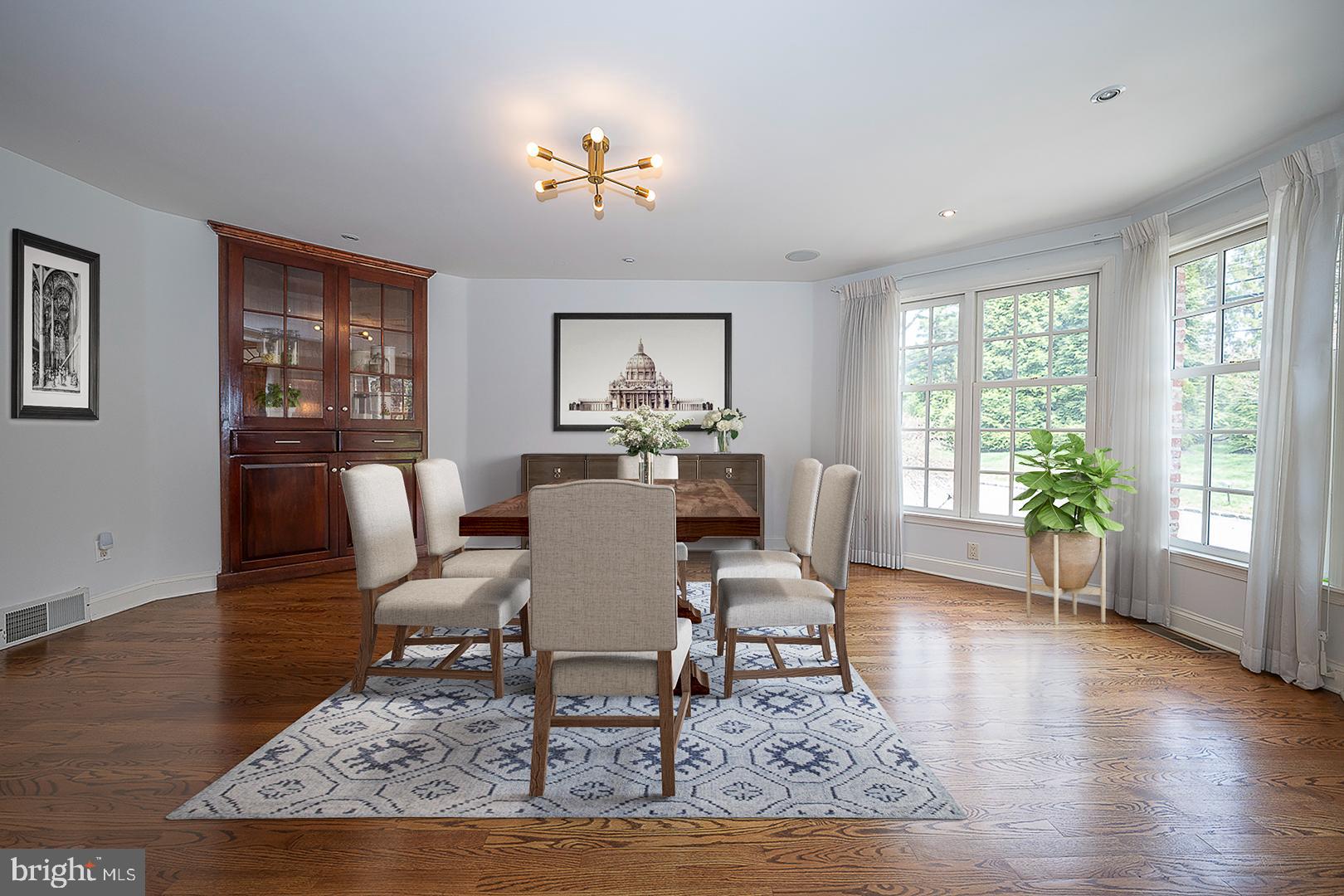 1416 Old Gulph Road Villanova, PA 19085 - Photo 3 of 41 a view of a dining room with furniture window and wooden floor