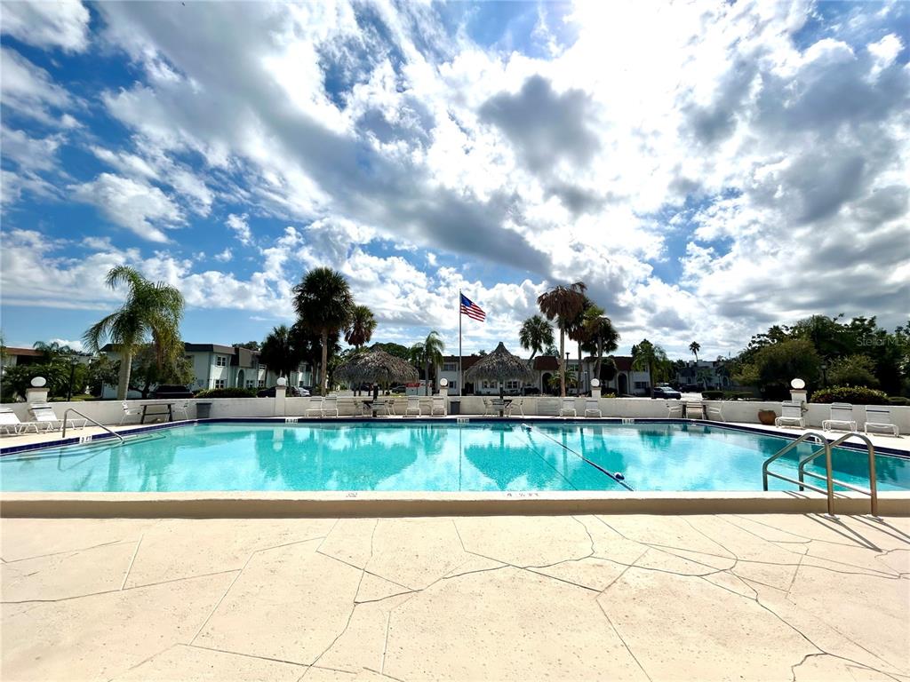 247 South McMullen Booth Road, Unit 23 Clearwater, FL 33759 - Photo 34 of 47 a view of a swimming pool and a yard