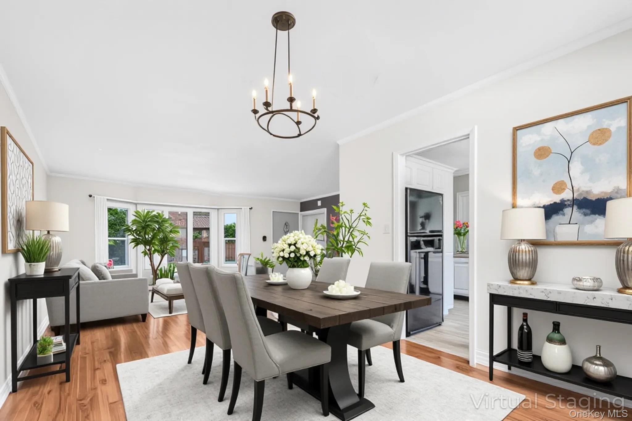 2 Deer Path Lane Syosset, NY 11791 - Photo 12 of 41 a view of a dining room with furniture window and wooden floor