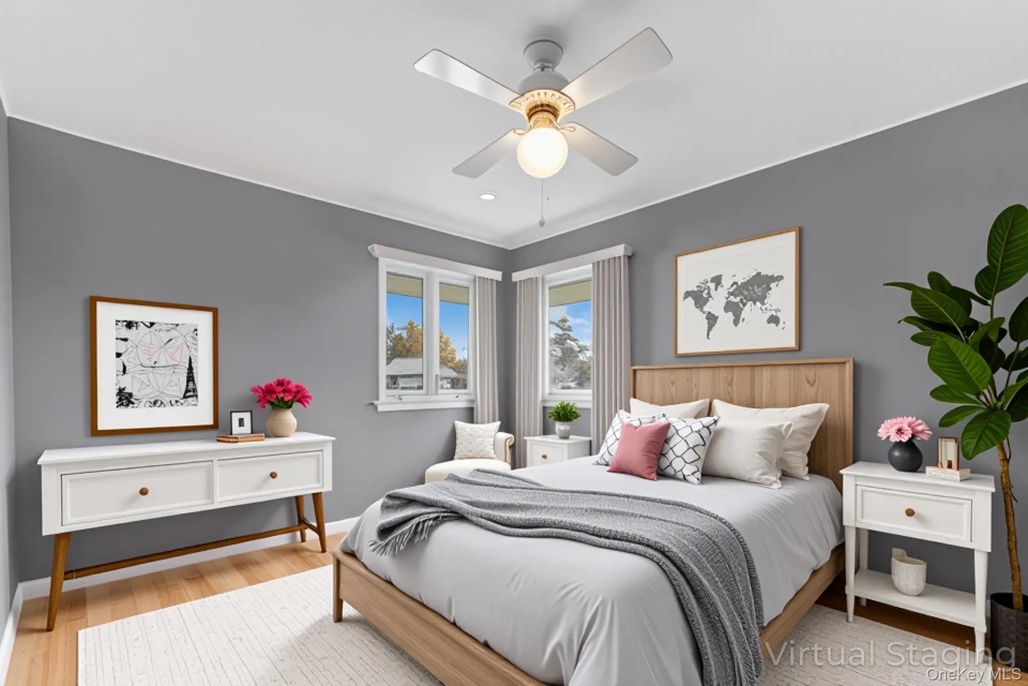 2 Deer Path Lane Syosset, NY 11791 - Photo 26 of 41 a bedroom with a bed and a chandelier