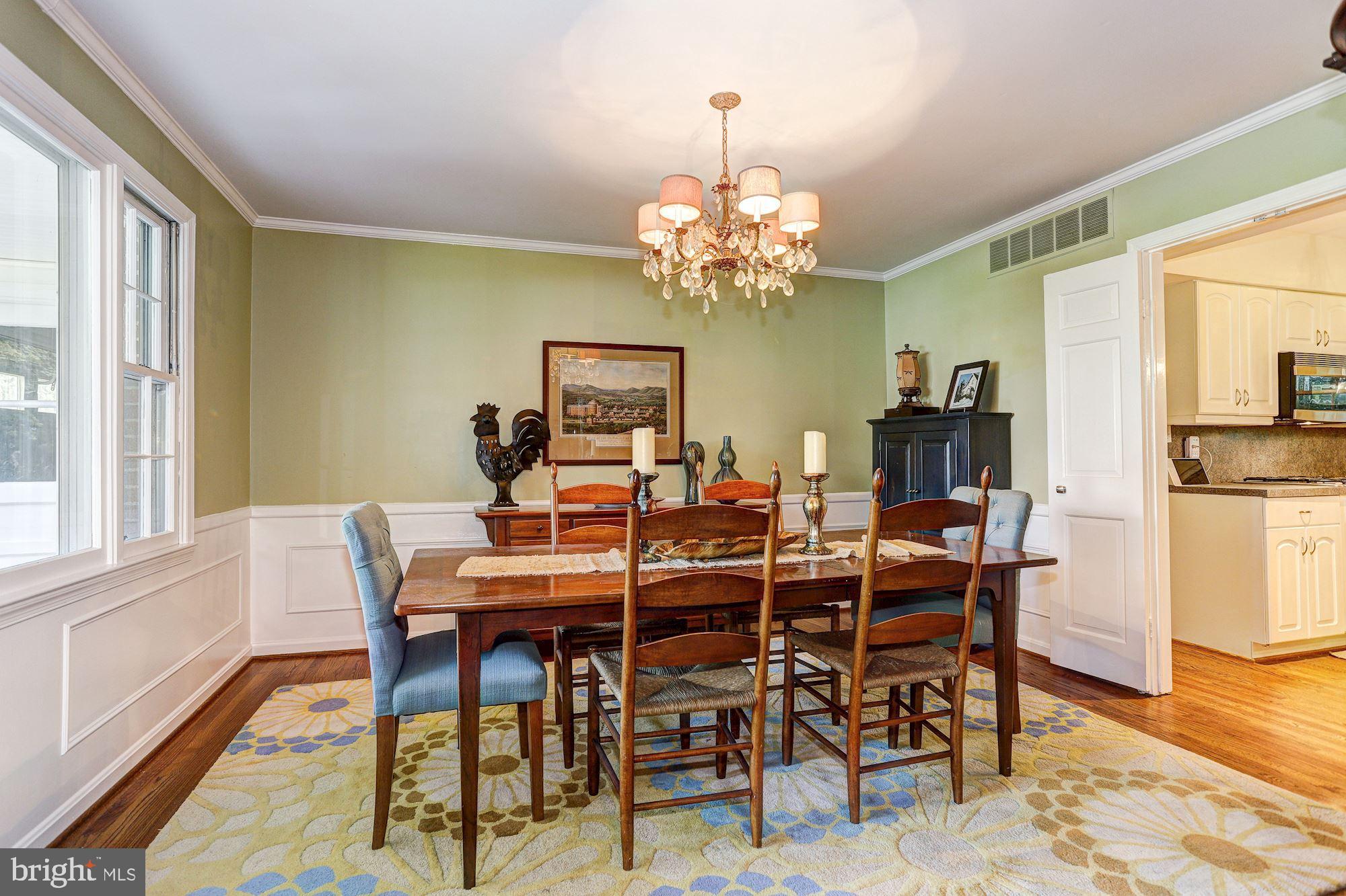903 Bosley Road Hunt Valley, MD 21030 - Photo 7 of 45 Dining Room | Box Wainscoting | Crown Molding