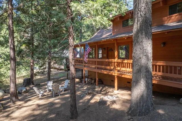 a view of outdoor space with seating