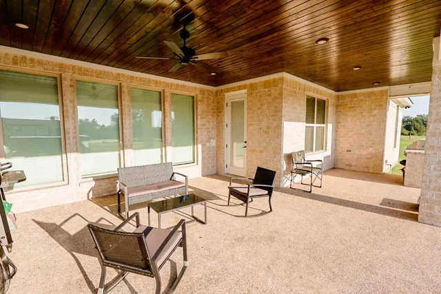 a outdoor space with patio furniture