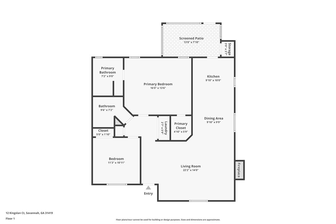 12 Kingslan Court Savannah, GA 31419 - Photo 35 of 35 Floor Plan