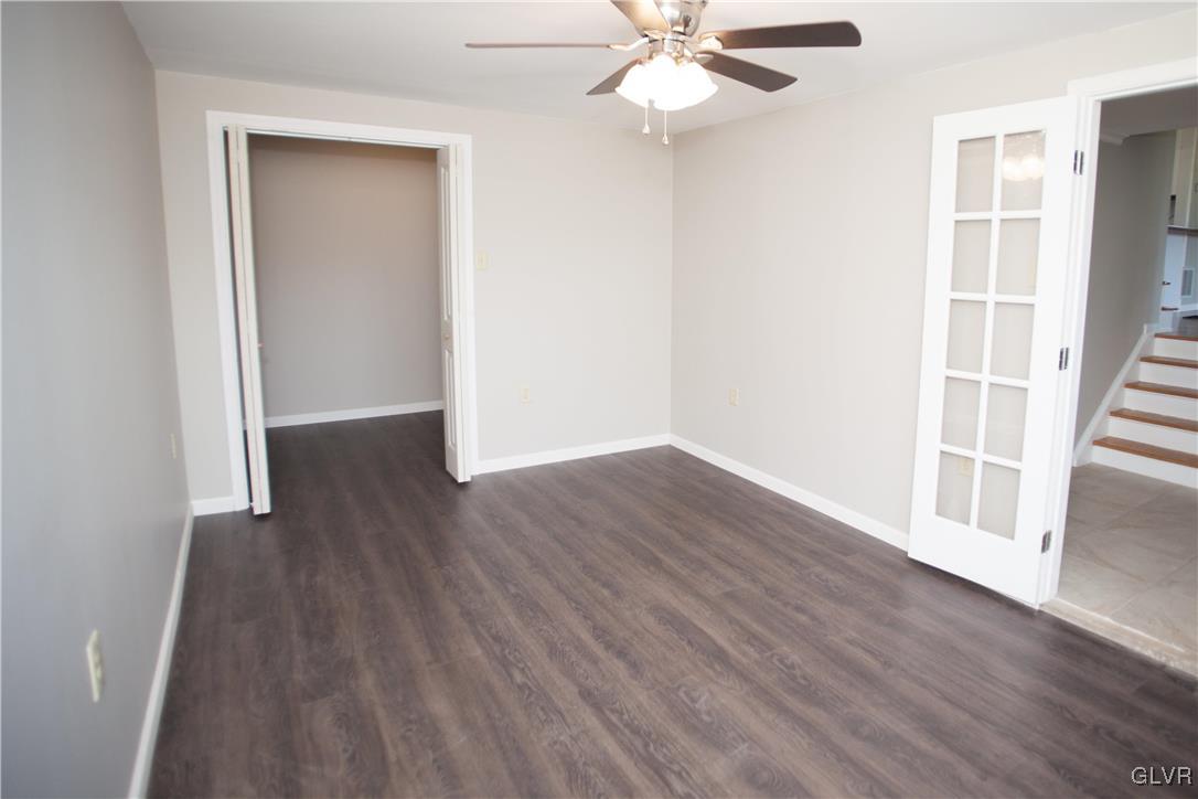 First floor bedroom with large walk-in-closet