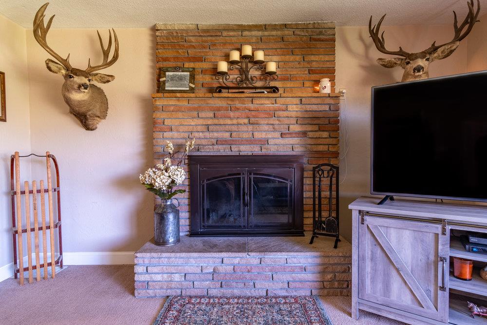 1177 Orchard Road Hollister, CA 95023 - Photo 10 of 79 a living room with furniture a flat screen tv and a fireplace