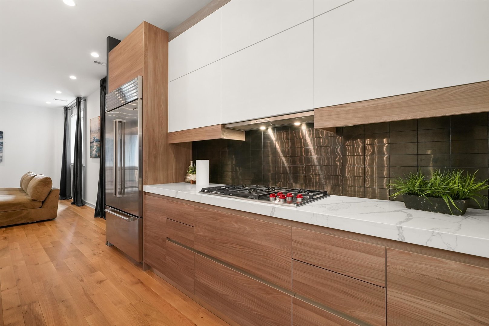 1605 West Ohio Street, Unit 2 Chicago, IL 60622 - Photo 12 of 38 a living room with furniture and a flat screen tv