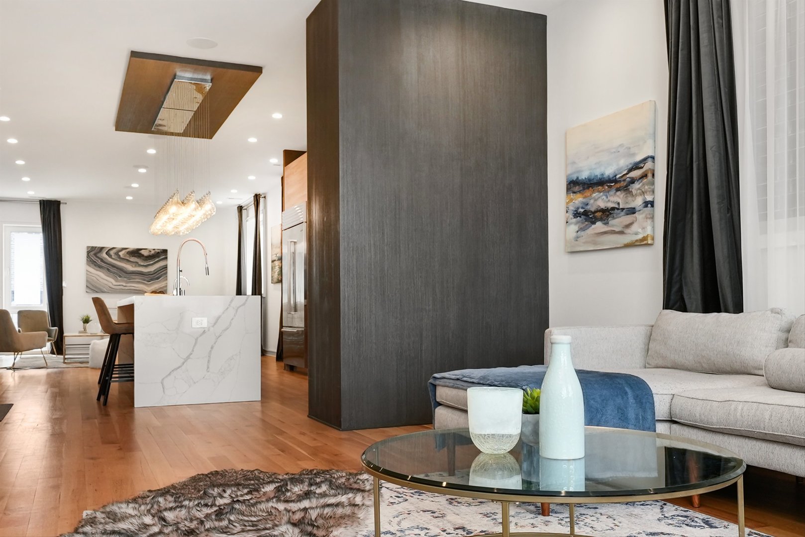 1605 West Ohio Street, Unit 2 Chicago, IL 60622 - Photo 13 of 38 a living room with furniture and a table