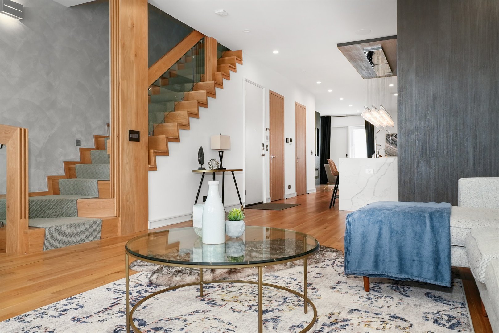 1605 West Ohio Street, Unit 2 Chicago, IL 60622 - Photo 20 of 38 a view of kitchen with furniture and wooden floor