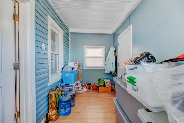 a children room with furniture