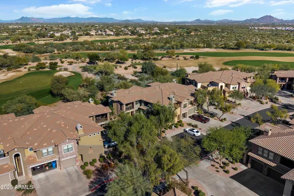an aerial view of multiple house