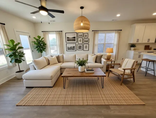 a kitchen with sink and refrigerator