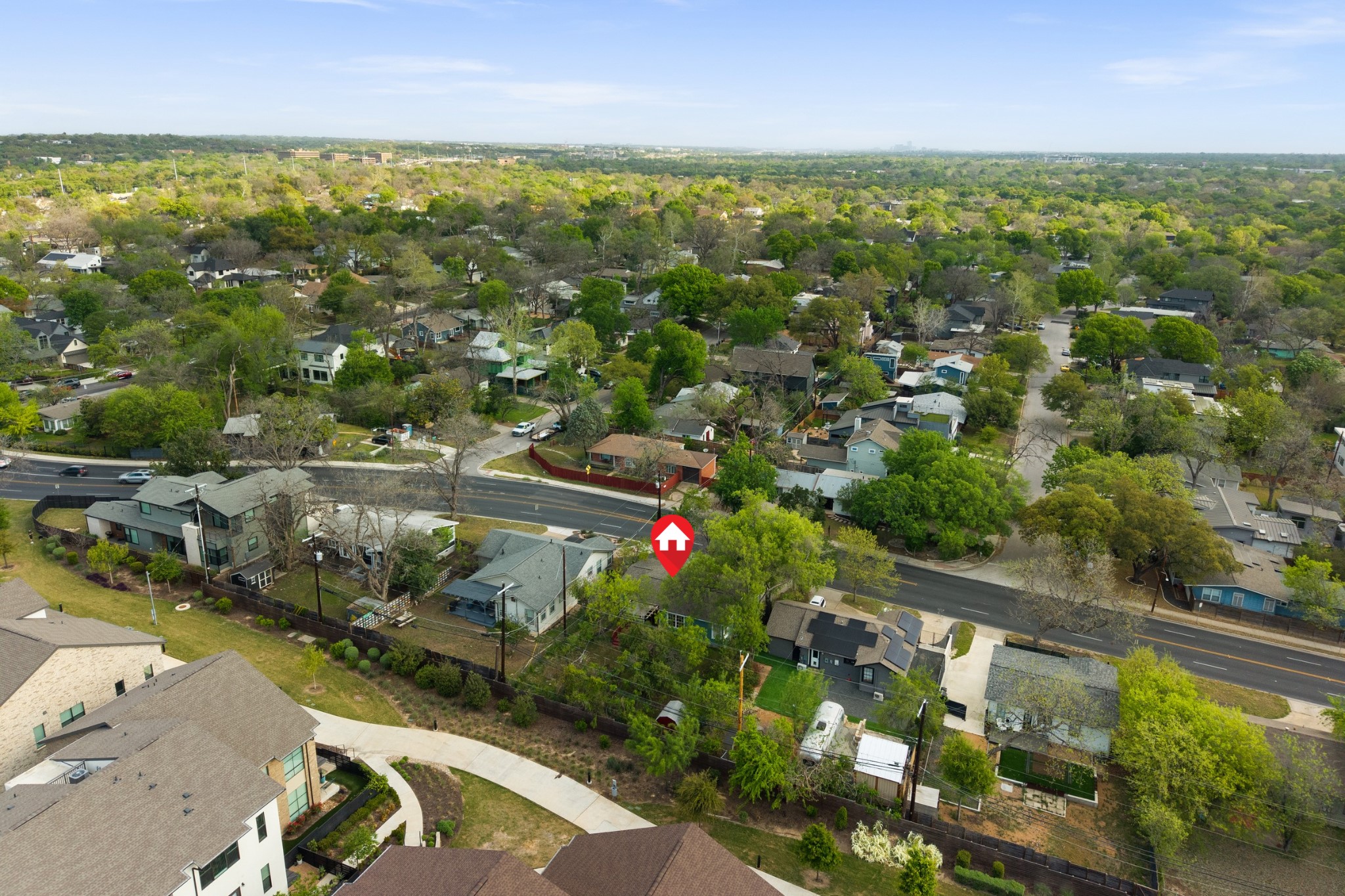 2639 West 45th Street Austin, TX 78731 - Photo 13 of 29 Aerial perspective of suburban area