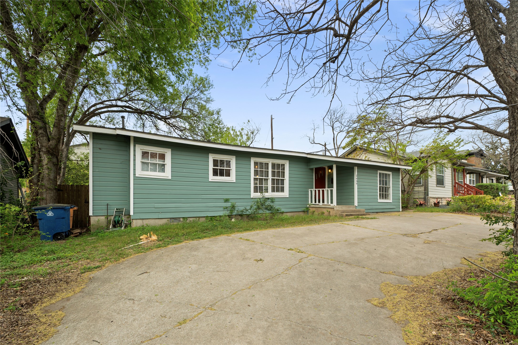 2639 West 45th Street Austin, TX 78731 - Photo 5 of 29 View of front of house with concrete driveway