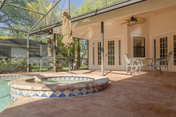 a view of a house with a swimming pool