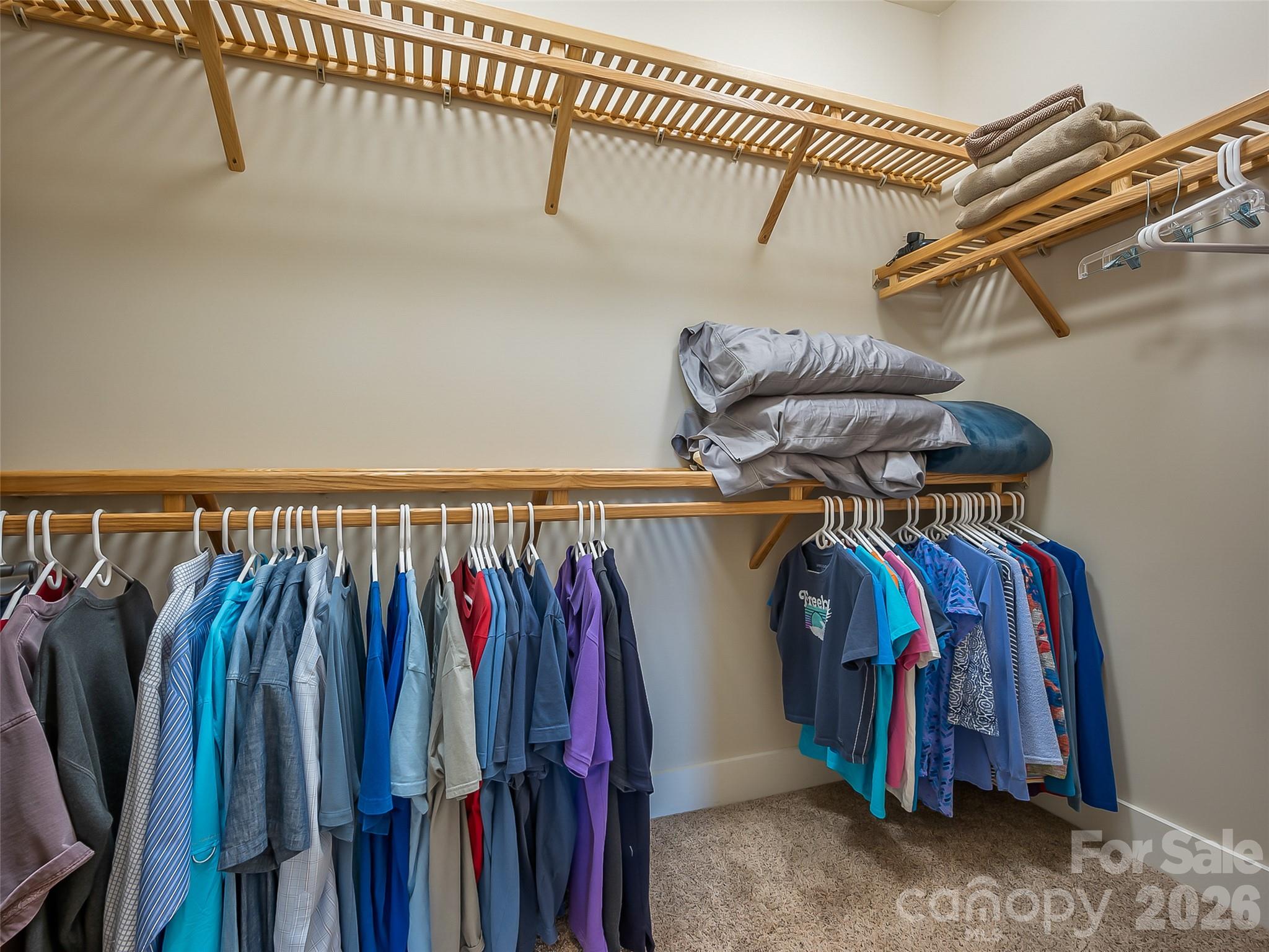 146 Red Hawk Knoll Lake Lure, NC 28746 - Photo 20 of 34 a view of walk in closet with clothes and shoes