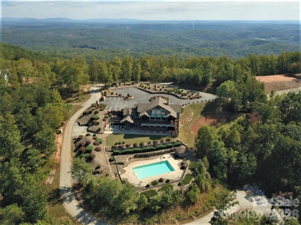 146 Red Hawk Knoll Lake Lure, NC 28746 - Photo 30 of 34 an aerial view of a house with a garden