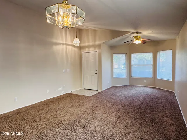 en view of an empty room with a window