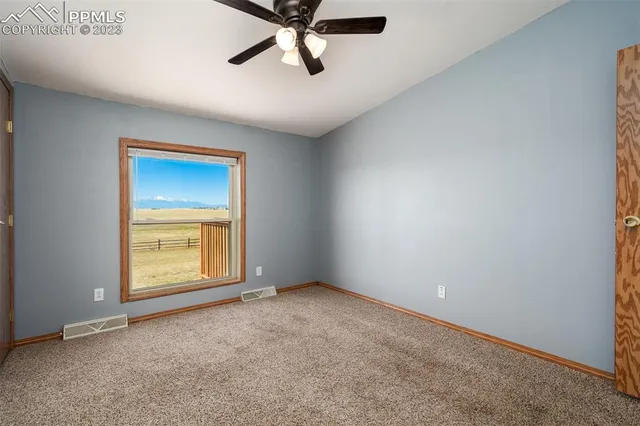 an empty room with a window