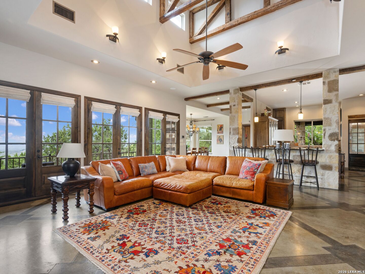 2717 B & R Road Utopia, TX 78884 - Photo 19 of 70 a living room with furniture ceiling fan and a rug