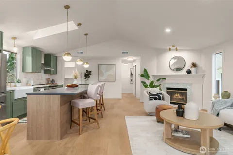 a kitchen with a sink a refrigerator and a sink