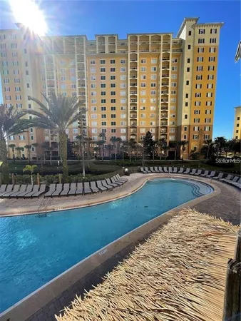 a view of swimming pool with outdoor space